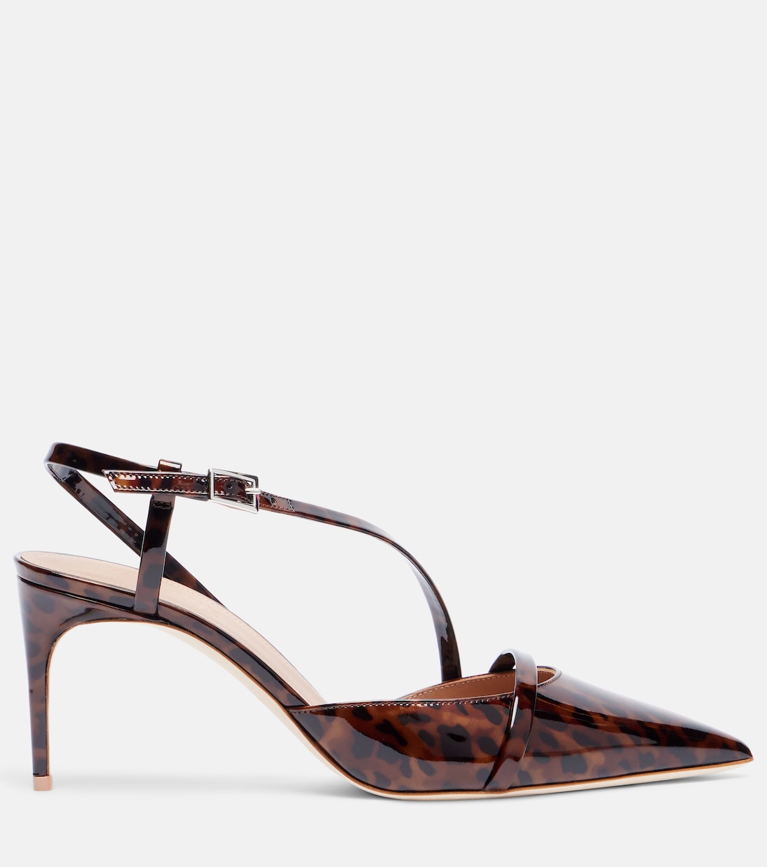 Валерия 70 лакированные туфли-лодочки на ремешке Malone Souliers, Brown/Brown — фото 4