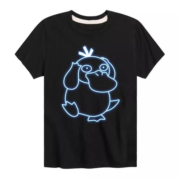 

Футболка для мальчиков 8-20 лет с неоновым принтом покемона Psyduck Licensed Character, черный