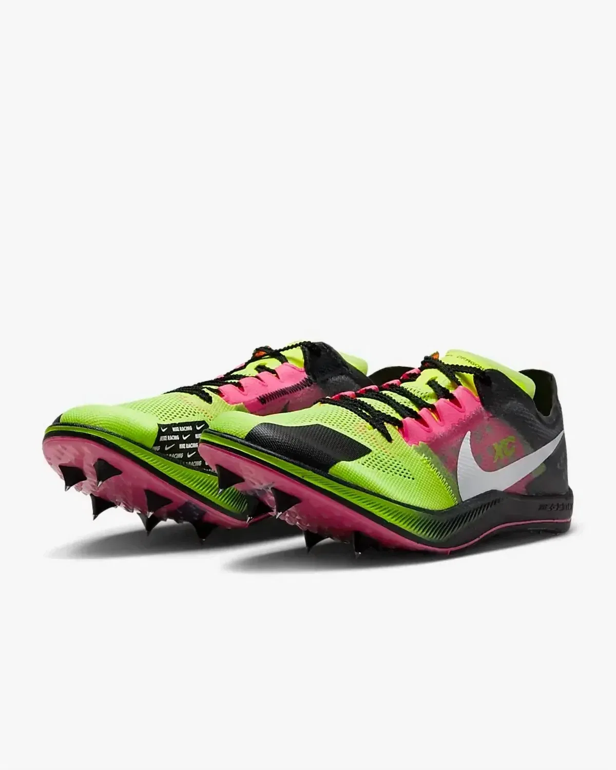 Nike Кроссовки унисекс Zoomx Dragonfly Xc в расцветке салатовый/белый-черный-розовый — фото 4