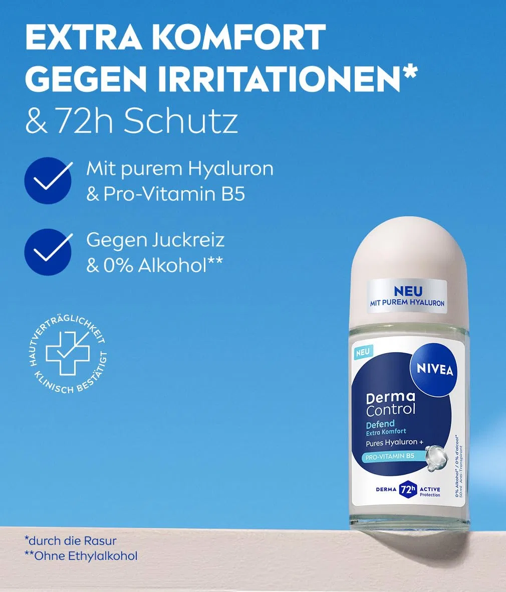 Женский дезодорант-антиперспирант NIVEA Derma Control Defend, 50 мл Nivea — фото 4