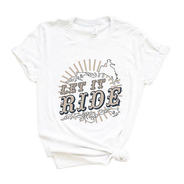 

Футболка с принтом Let it ride rodeo Simply Sage Market, White, Белый, Футболка с принтом Let it ride rodeo Simply Sage Market, White