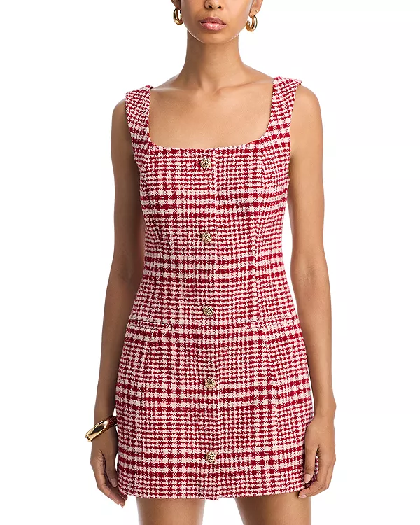 

Мини-Платье на пуговицах спереди French Connection, красный