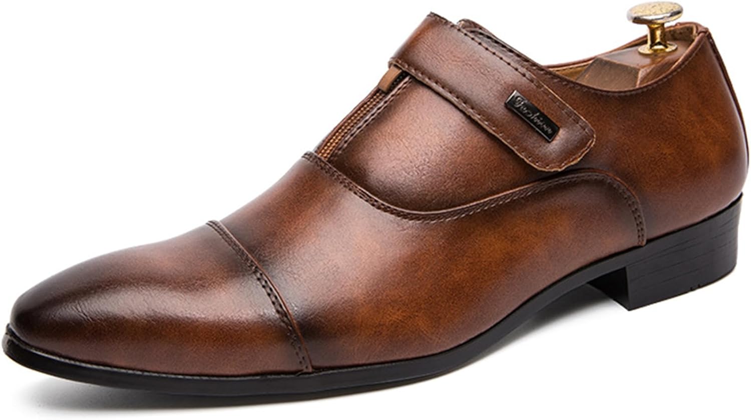 

Мужские туфли ADMLZQQ в стиле оксфордов, классические с шнуровкой, для делового и повседневного ношения, универсальная модель для работы, мягкие свадебные туфли, коричневый