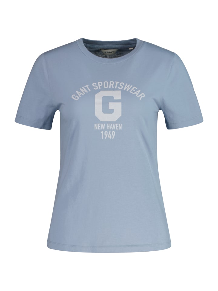 

Футболка Gant T-Shirt, цвет dove blue