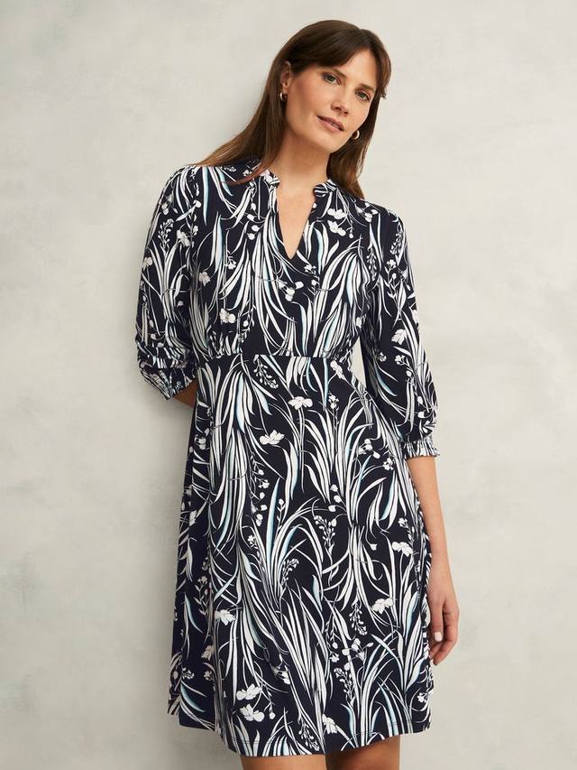 

Трикотажное платье молли уайлдфлауэр Hobbs, цвет Navy Ivory