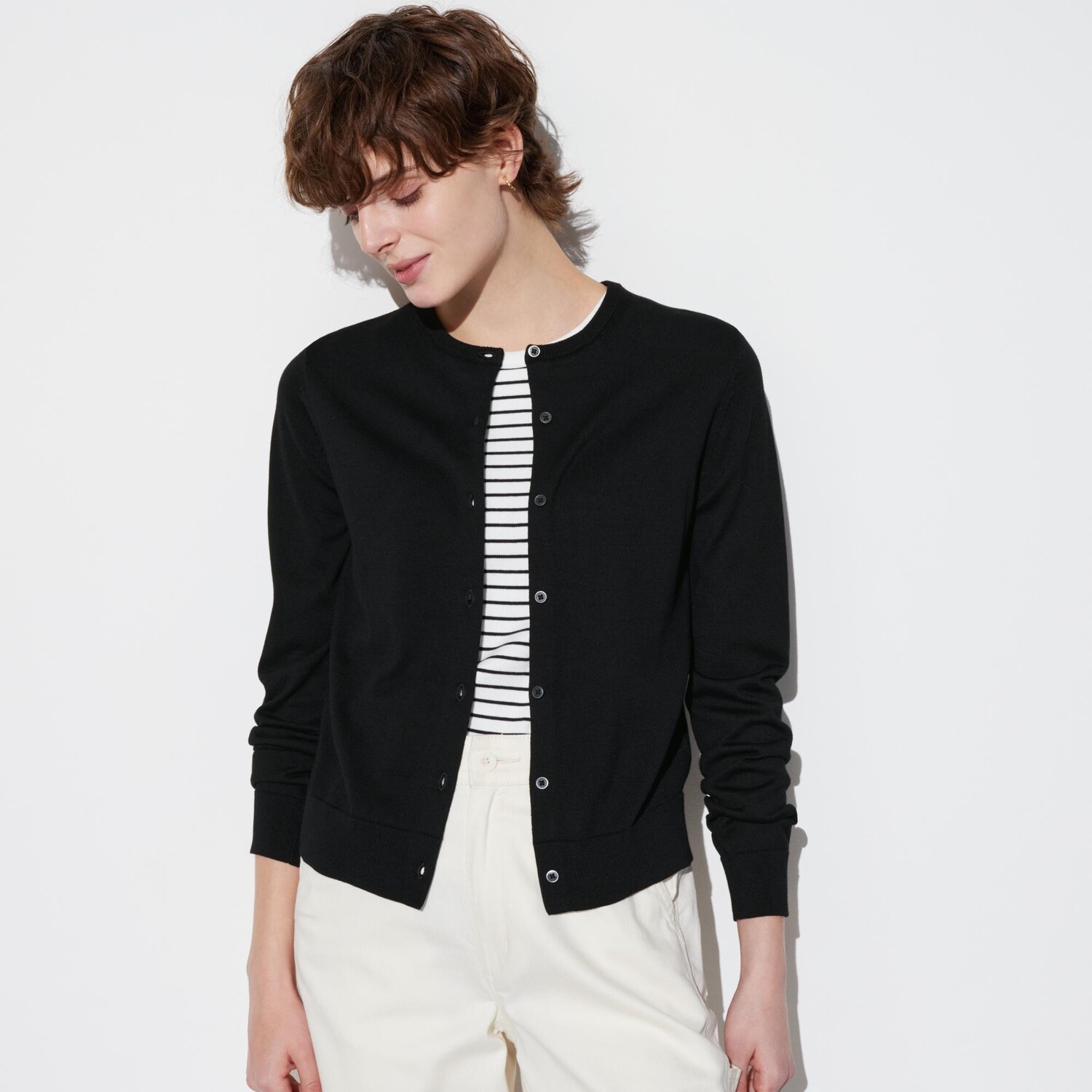 

Кардиган Uniqlo женский с длинными рукавами, черный