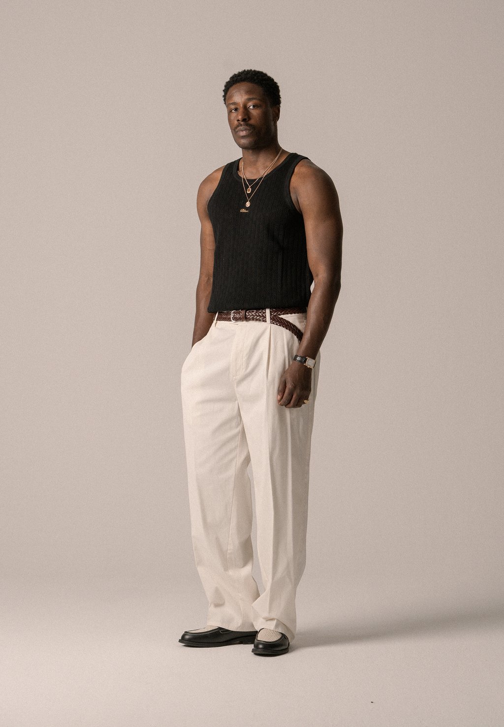 

Брюки STRIPED TROUSERS UNISEX BLKVIS, кремовый