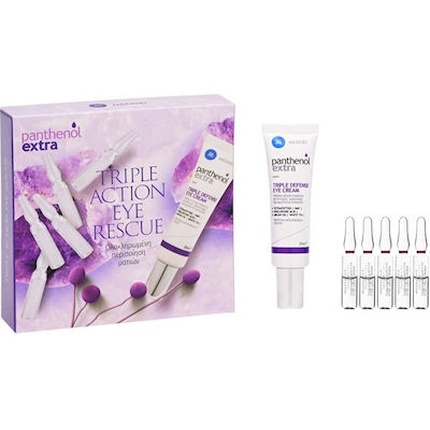 

Panthenol Extra Promo Triple Defense Eye Cream - 25 мл с 10-дневным средством от темных кругов, набор 5x2 мл Medisei