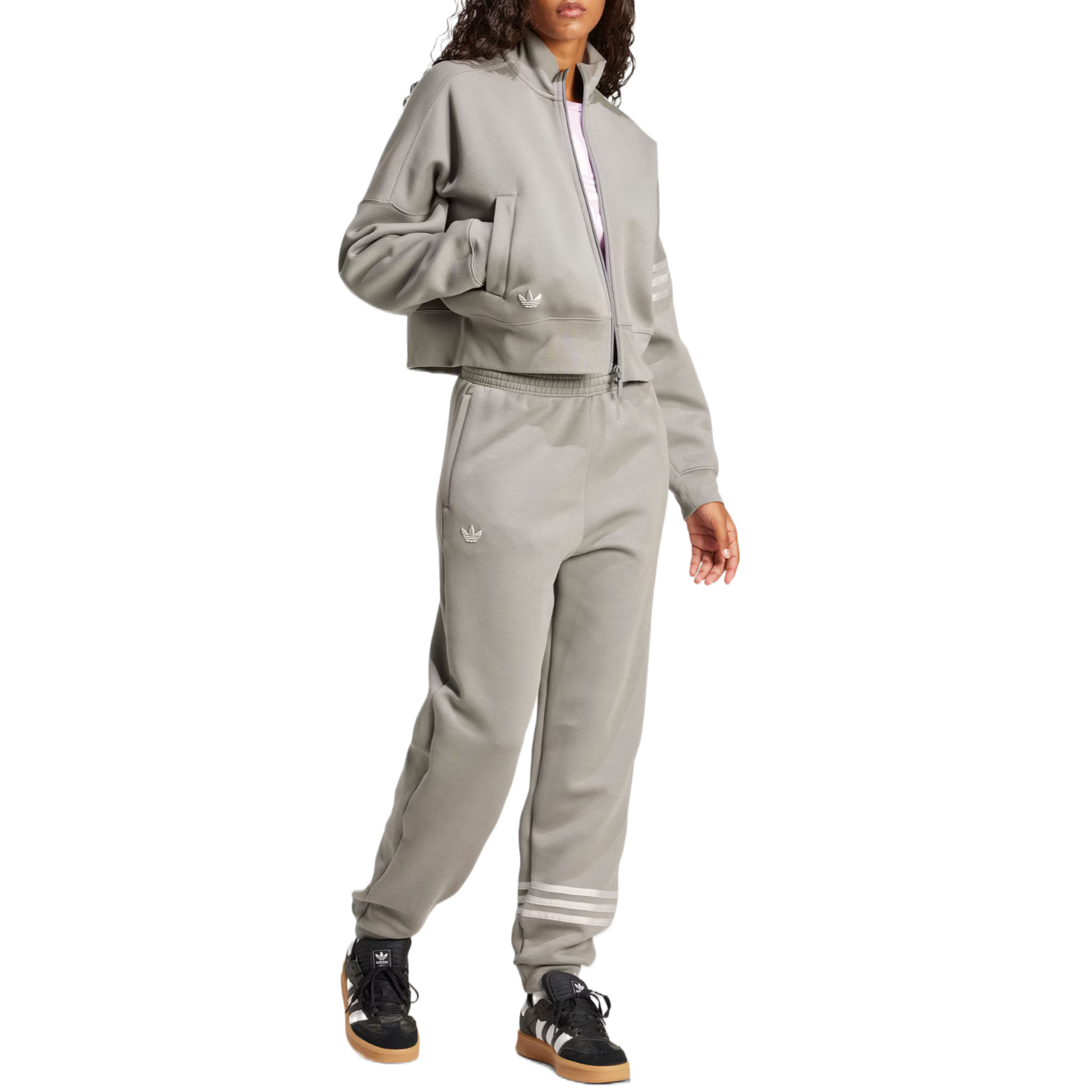 Вязаные спортивные штаны Women's Adidas Originals, серый — фото 4