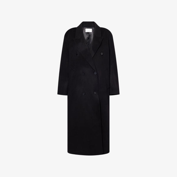 

Гаи двубортное пальто из шерстяной смеси The Frankie Shop, черный