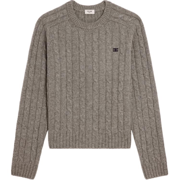 

CELINE Свитер кабельной вязки с вышитым логотипом Triomphe