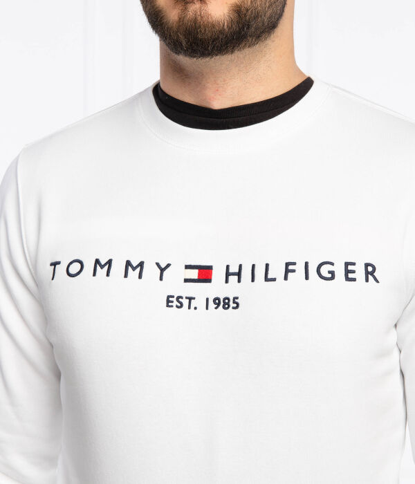 Толстовка мужская Tommy Hilfiger с надписью, белый — фото 4