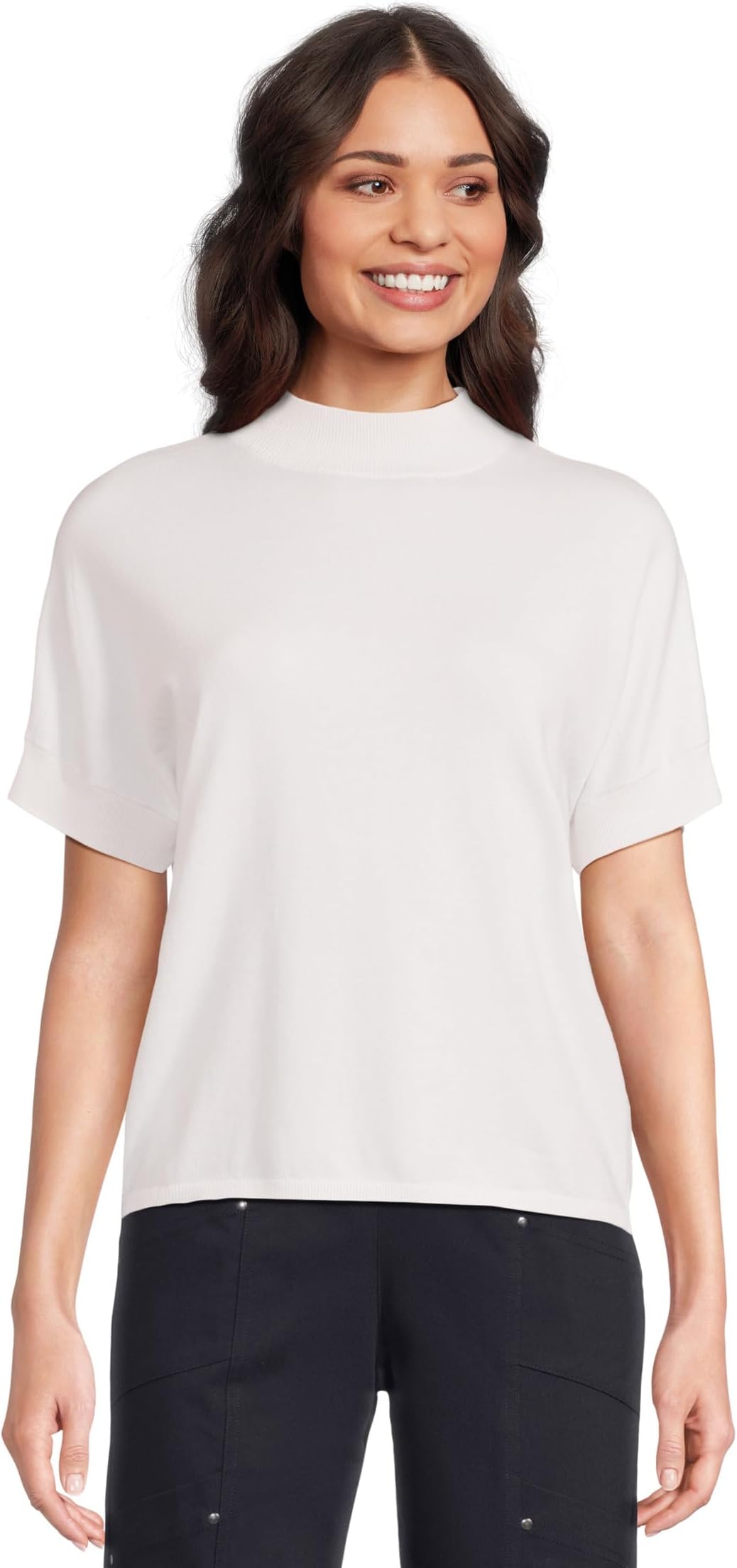 

Свитер Elliott Lauren Women's Modal Knits - High Neck Sweater with Extended Sleeves, White