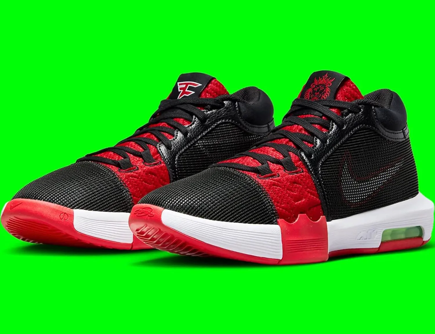 Мужские баскетбольные кроссовки Nike Lebron Witness VIII, черный/красный/белый — фото 4