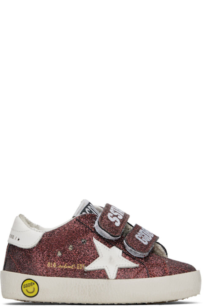 

Детские бордовые кеды Old School Golden Goose