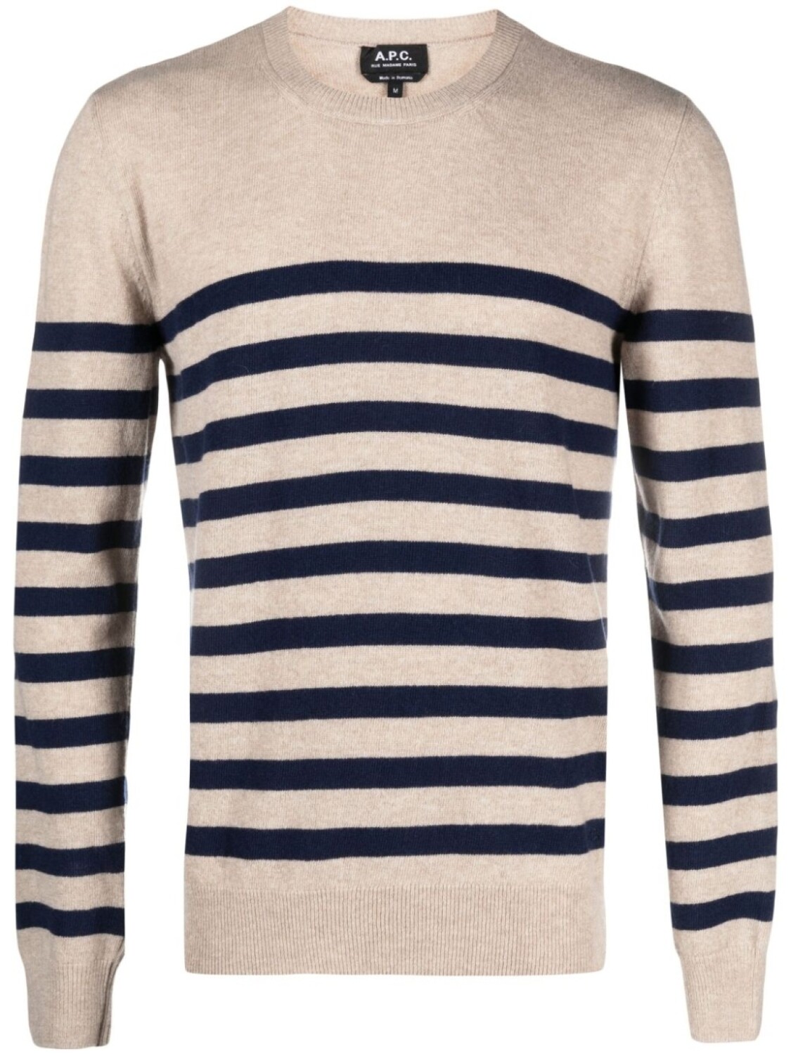 

A.P.C. шерстяной джемпер в полоску, нейтральный цвет