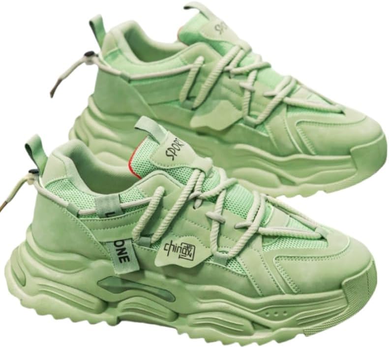 

Мужские кроссовки для бега, Дышащая сетка и прочные кеды с амортизирующей подошвой для зала и улицы Clolinde, зеленый