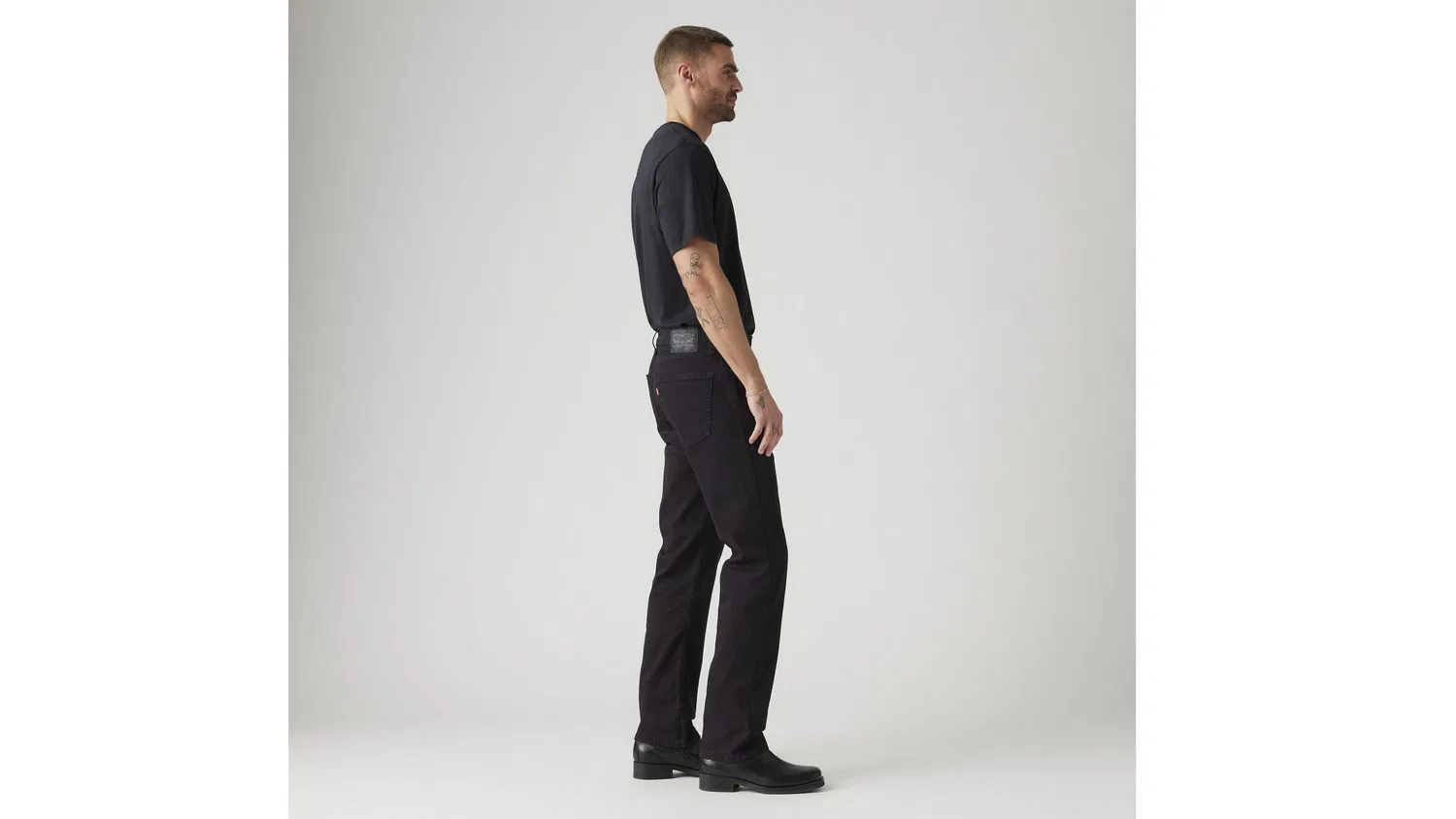 Мужские джинсы Levi's 505 Regular Fit, черный — фото 4