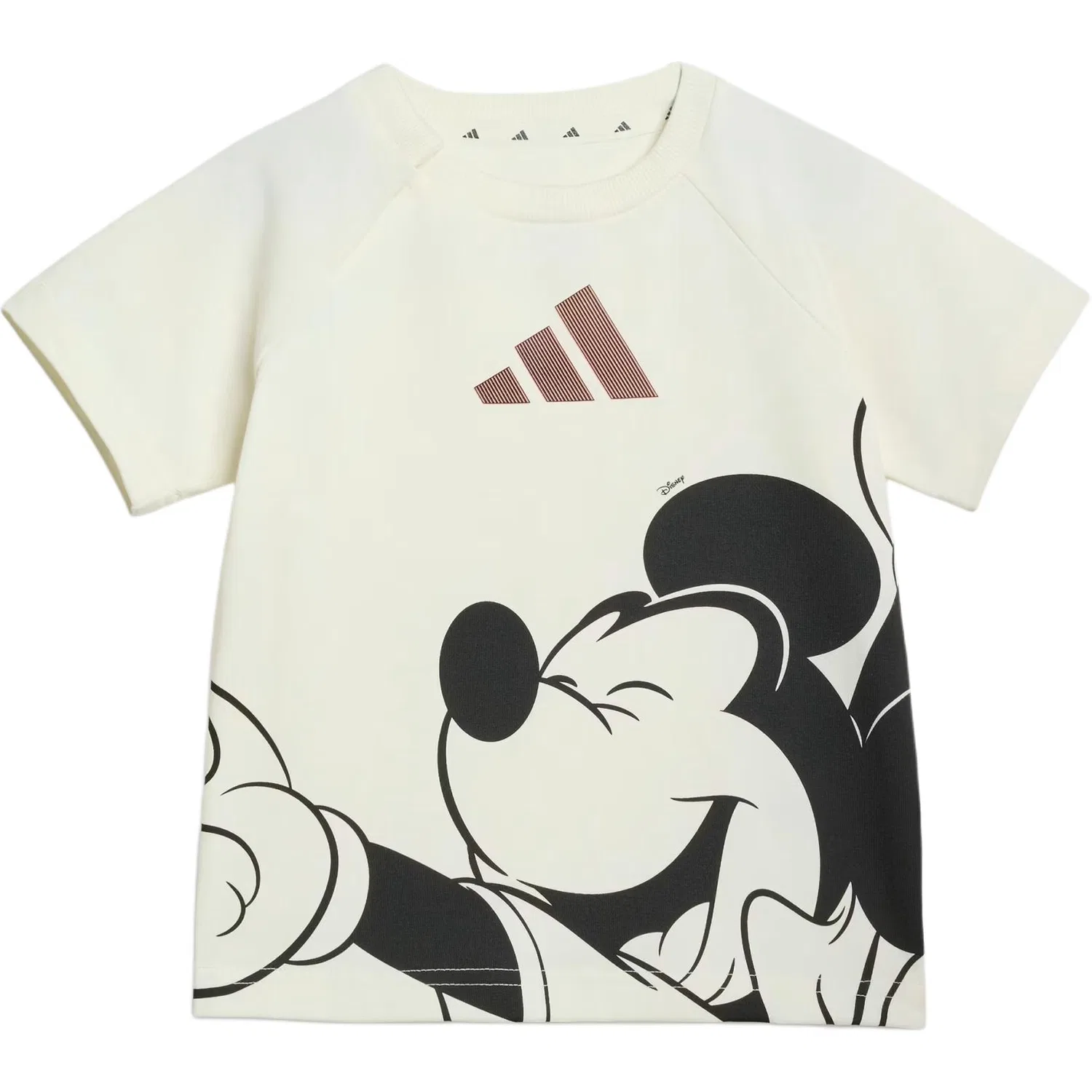Детский комплект спортивной одежды с принтом X Disney Kids Moderate Adidas, Ecru Top+размер 5 Gray Pants — фото 3