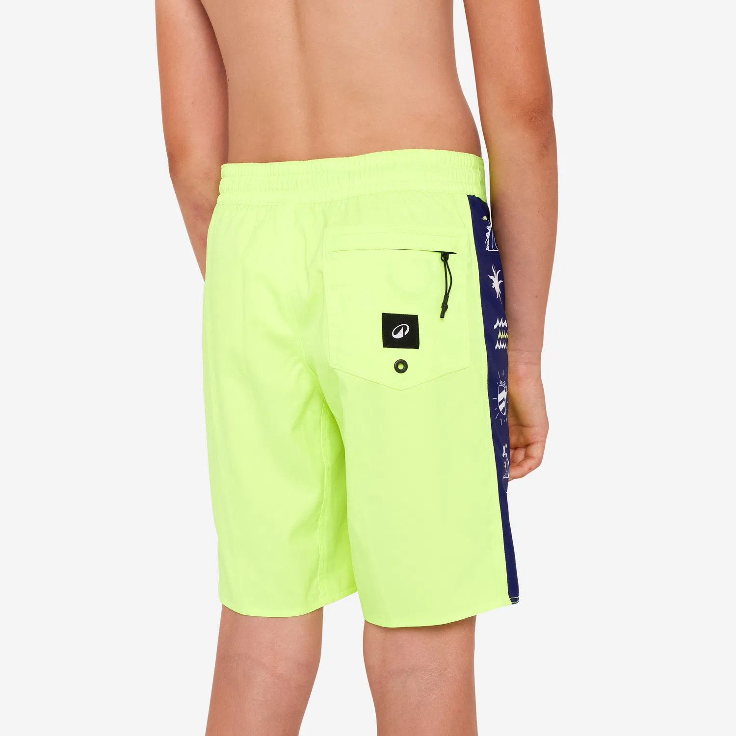 Детские плавки для мальчиков с принтом Surfen Jungen 900 Decathlon, Fluoreszierendes Hellgelb — фото 4