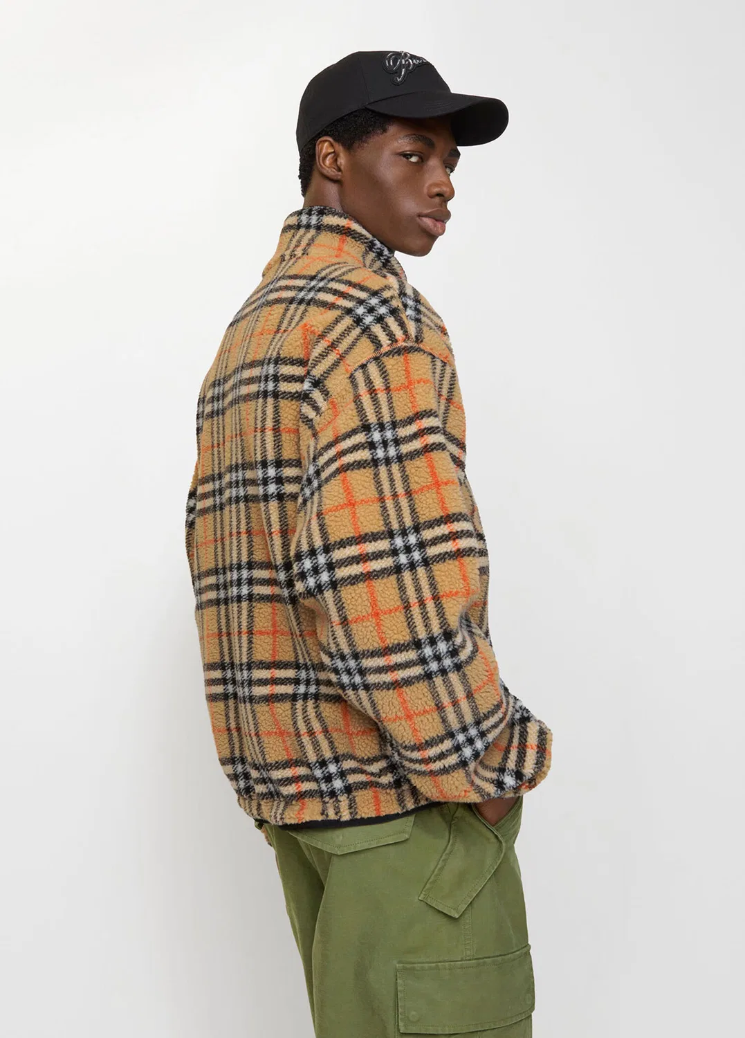 Флисовая куртка Burberry Fairfax Ekoseli, бежевый — фото 3