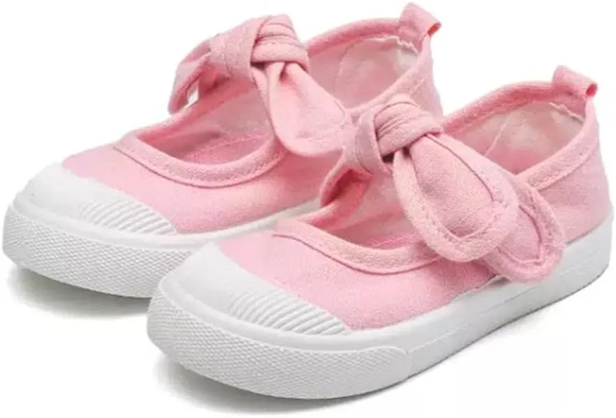 Детские кеды для девочек с бантом Mary Jane TangDao, Pink