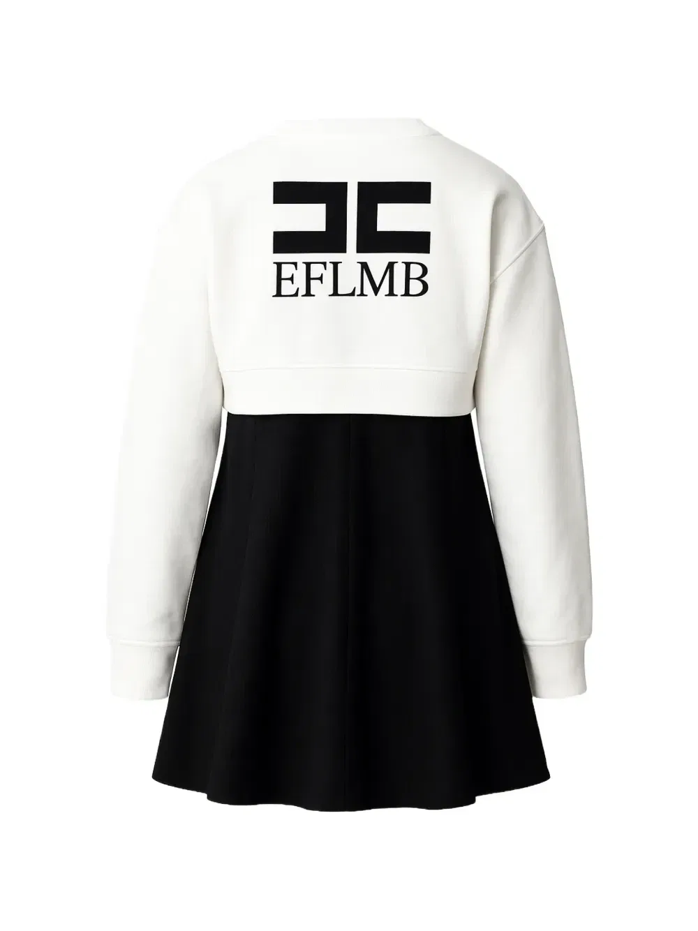 Платье-двойка с логотипом Elisabetta Franchi Kids, черный — фото 2