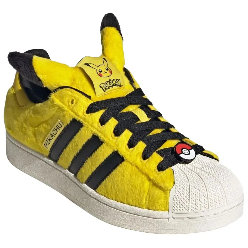 Детские кроссовки для скейтбординга с низким верхом SUPERSTAR, Adidas Originals, Yellow Black — фото 4