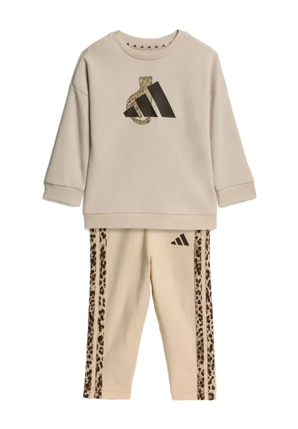 Детский комплект унисекс с тремя полосками - толстовка Adidas Performance, коричневый/мультиколор
