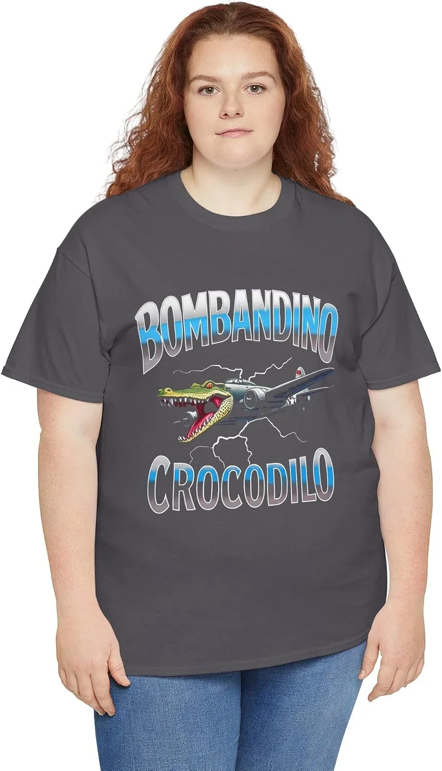 Футболка с принтом Bombandino Crocodilo, тёмно-серый — фото 4