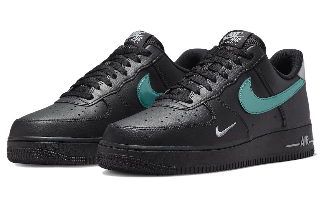 Кроссовки Nike Air Force 1 '07 Low, черный/голубой — фото 3
