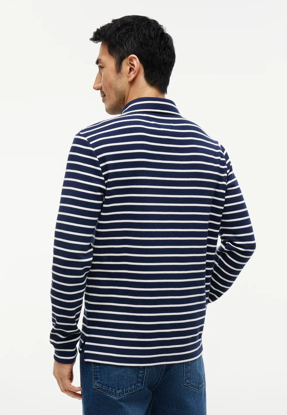 Вафельная футболка с длинными рукавами Tommy Hilfiger, Carbon Navy/Ivory Petal — фото 3