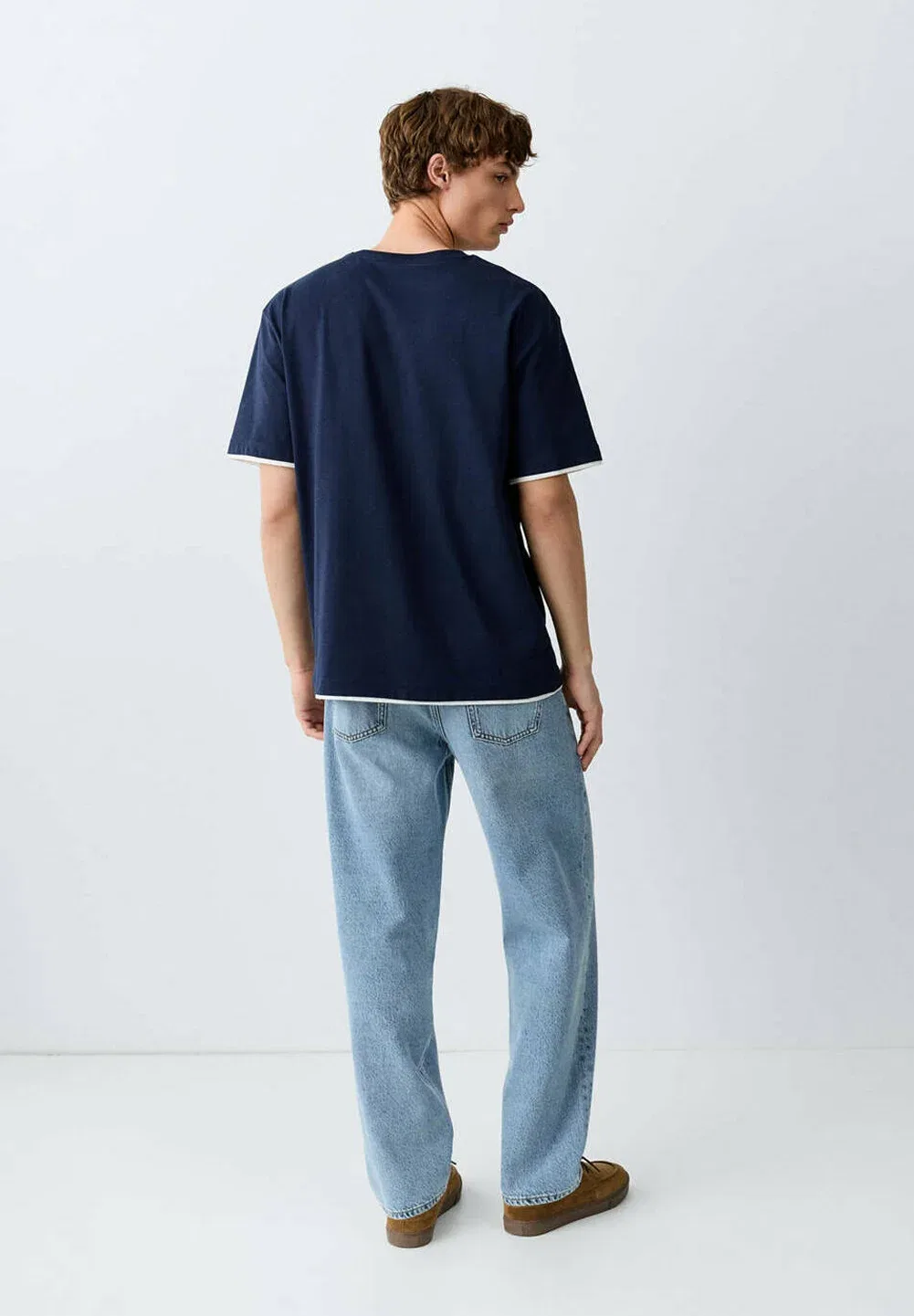 Подростковые джинсы свободного кроя Mango Kids, Blue Denim — фото 3