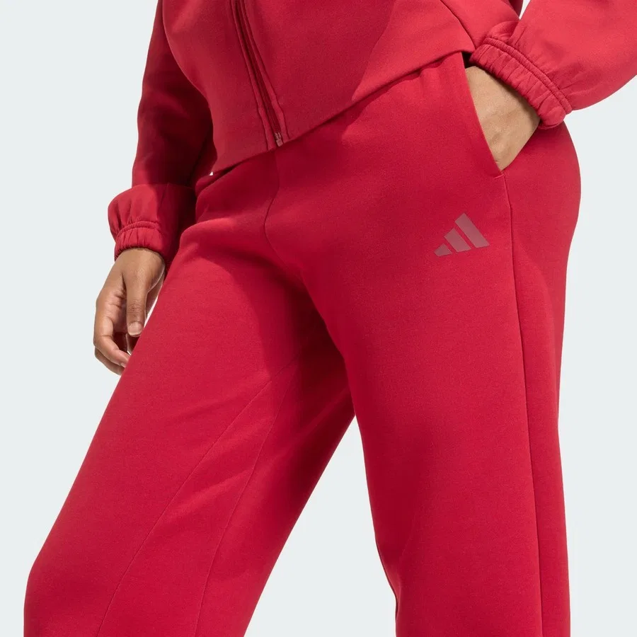 Спортивные брюки с эластичным поясом и карманами adidas Sportswear Future Icons Small Logo, Красный — фото 4