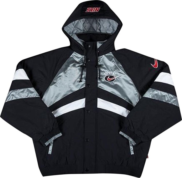 

Куртка Supreme x Nike Hooded Sport Jacket 'Silver', серебряный, Серый, Куртка Supreme x Nike Hooded Sport Jacket 'Silver', серебряный