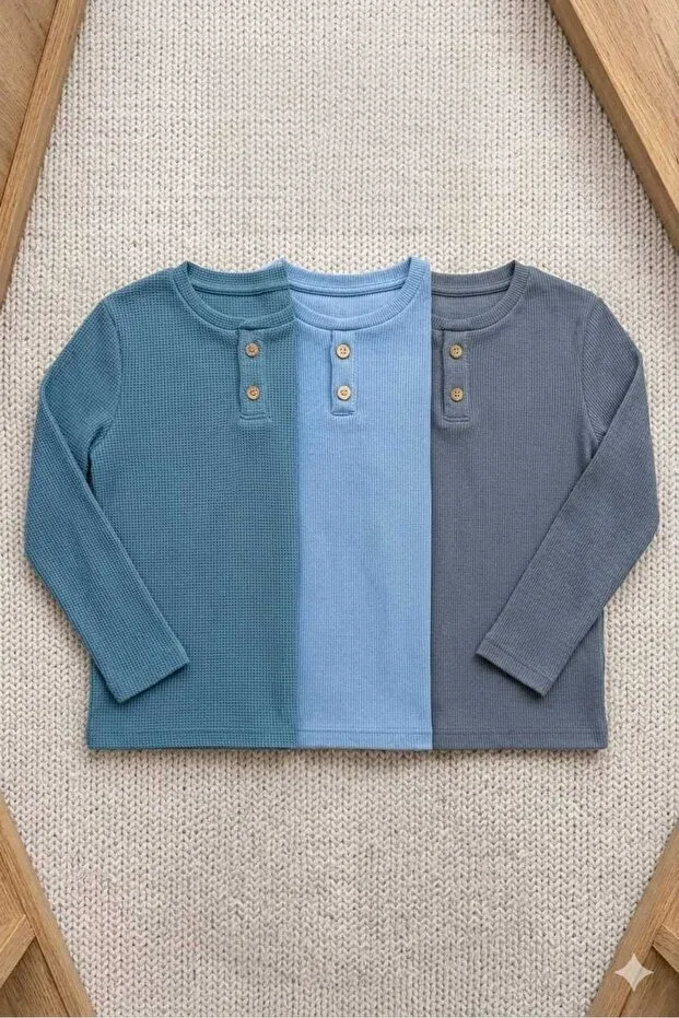 Детский комплект свитшотов с длинным рукавом Lovexi, Green, Indigo, Smoke