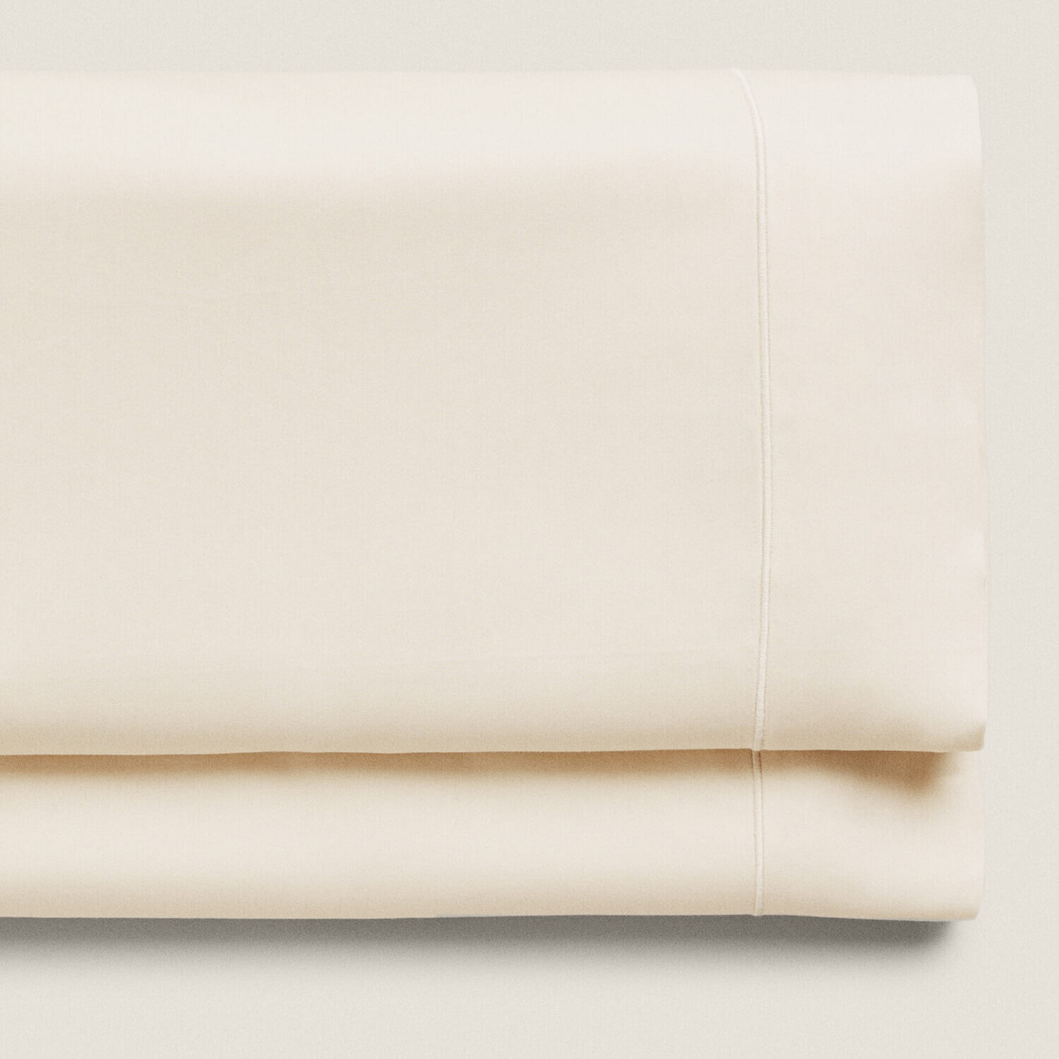 

Простыня Zara Home Sateen With Trim , 300 нитей, экрю