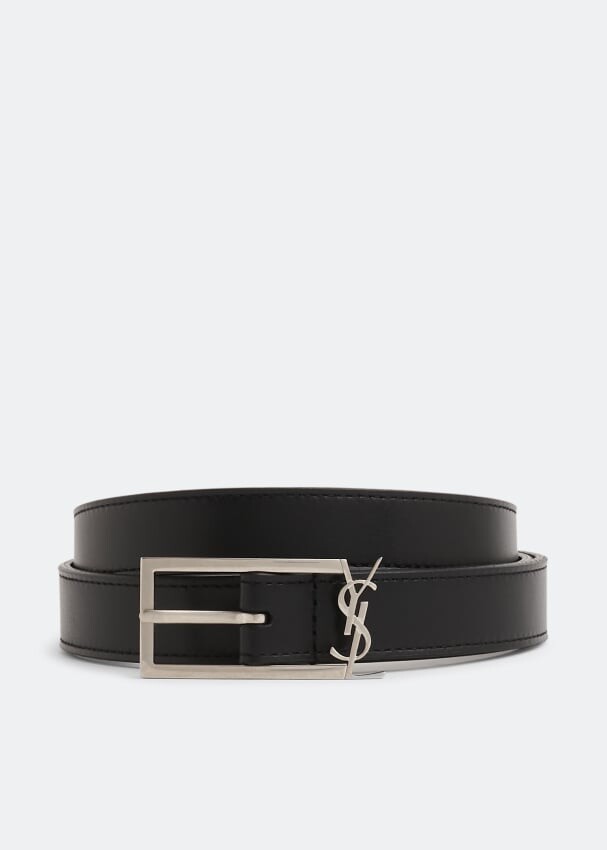 

Ремень SAINT LAURENT Cassandre belt, черный