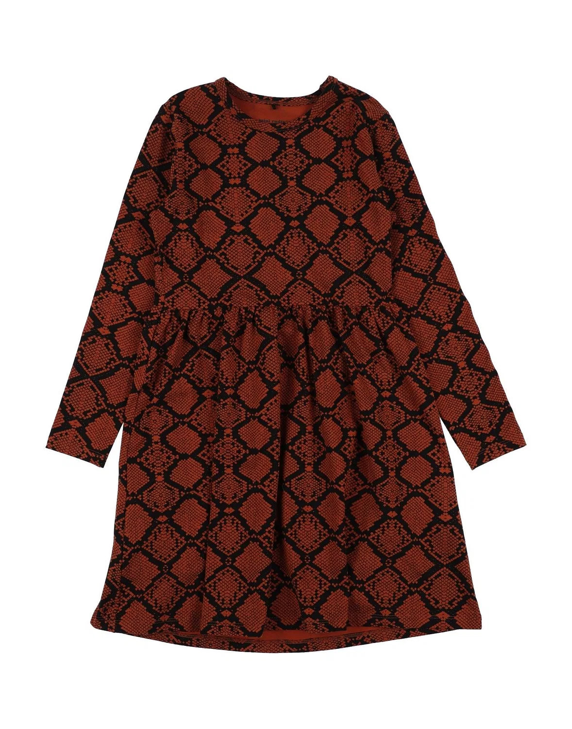 Детское платье из джерси с принтом Animal Print Mini Rodini, коричневый