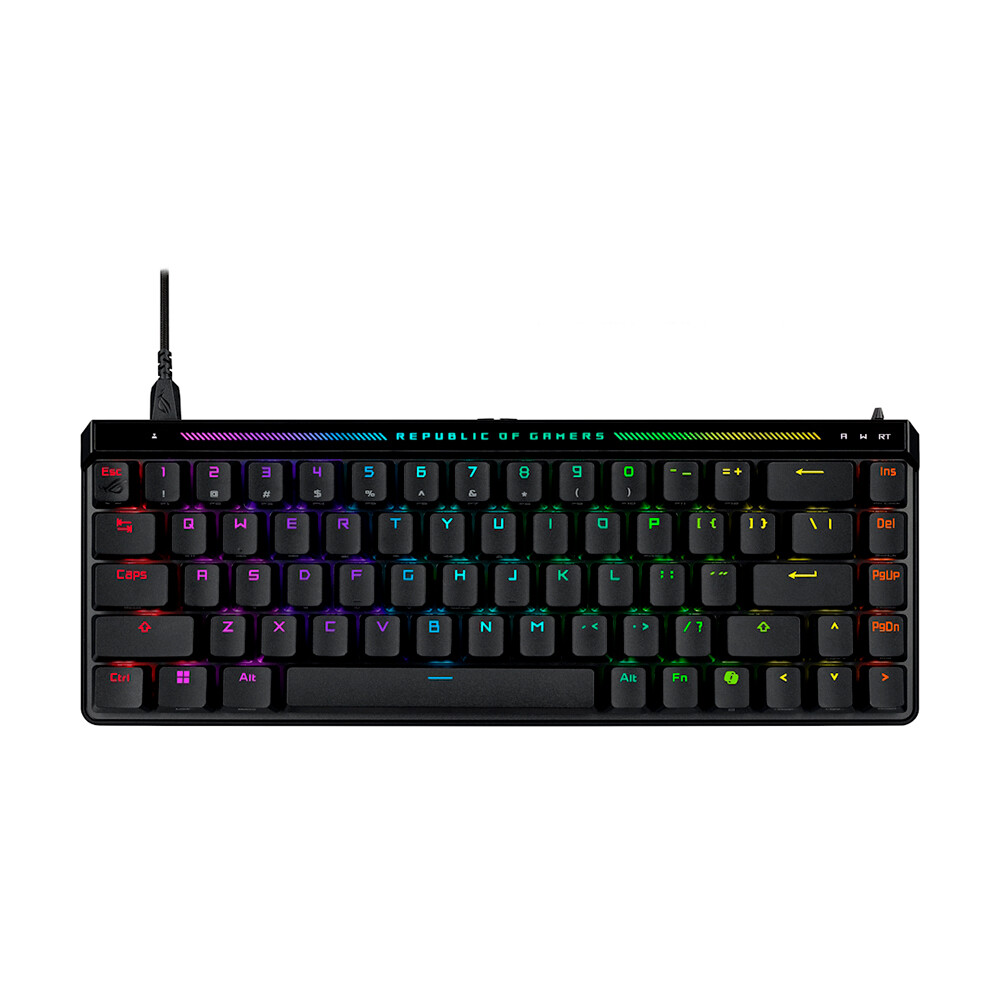 

Клавиатура игровая аналоговая механическая проводная Asus ROG Falchion Ace HFX, ROG HFX, черный, английская раскладка