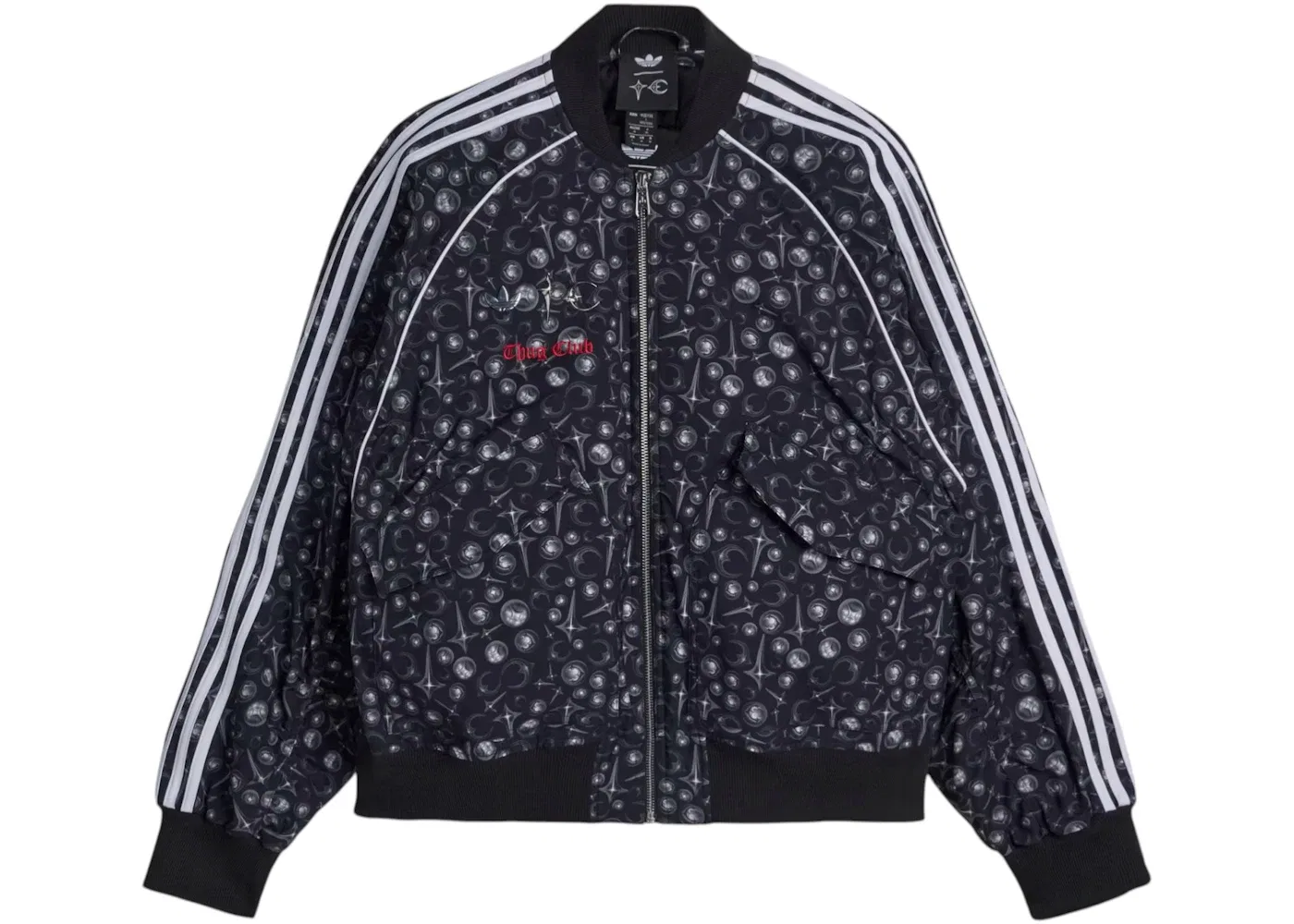 Мужская куртка с принтом Adidas x Thug Club Superstar Jacket Adidas, Black/White