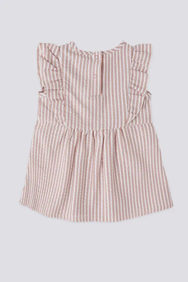 Детское платье для девочек с коротким рукавом U.S. Polo Assn., Taupe — фото 3