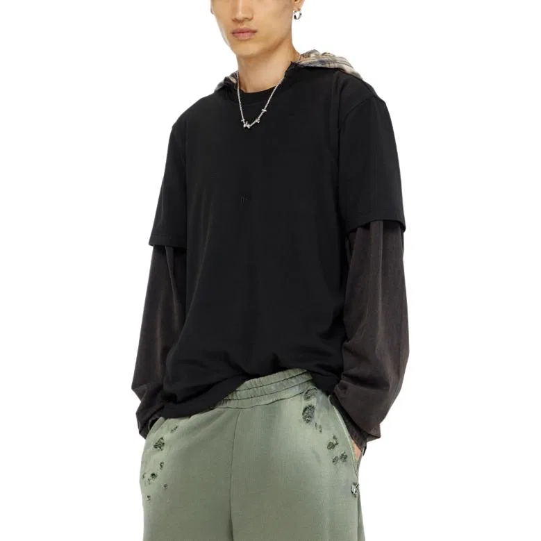 Мужская футболка с круглым вырезом DIESEL, Black — фото 4
