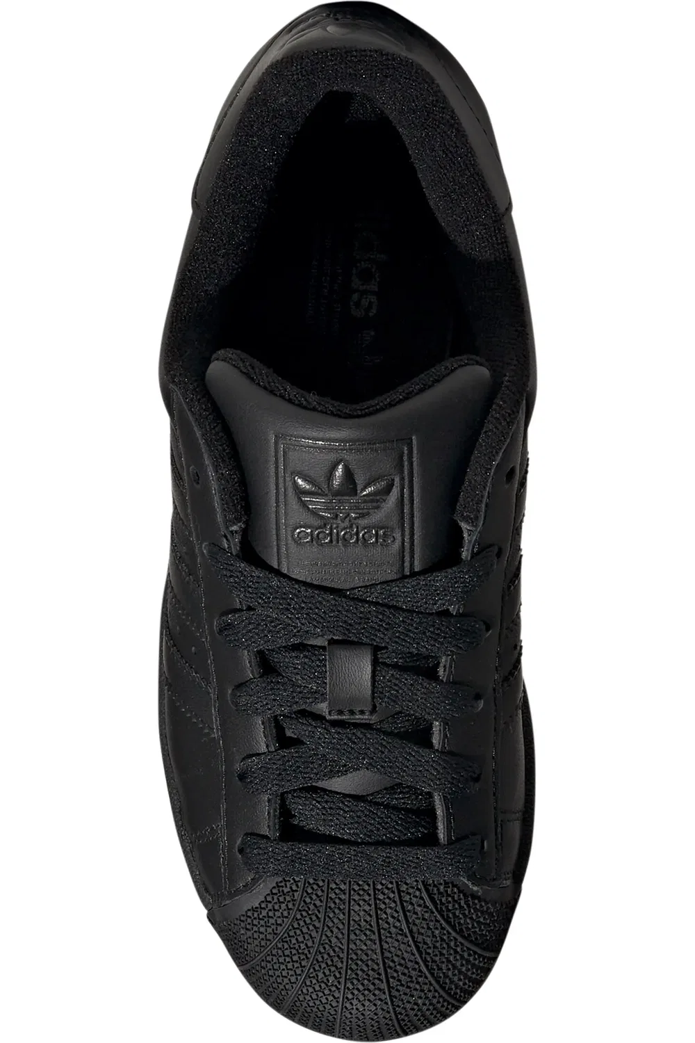 Кроссовки детские спортивные Superstar adidas, черный/ черный/ черный — фото 4