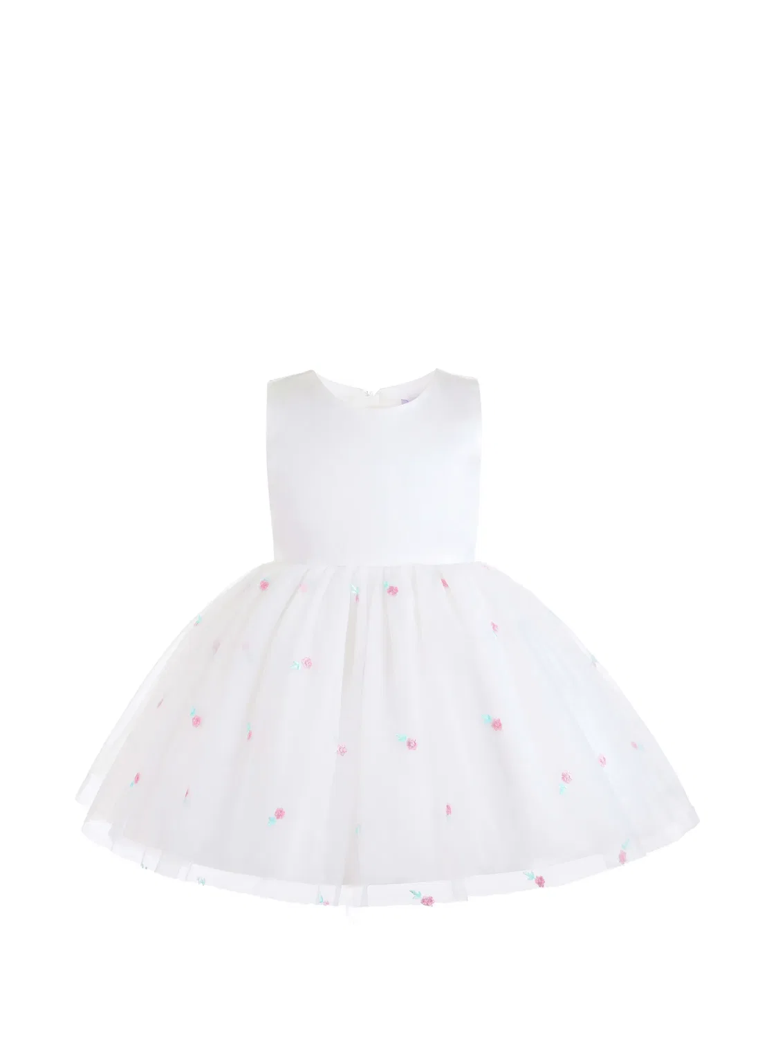 Платье из тюля с цветочной вышивкой Mimi Tutu, белый