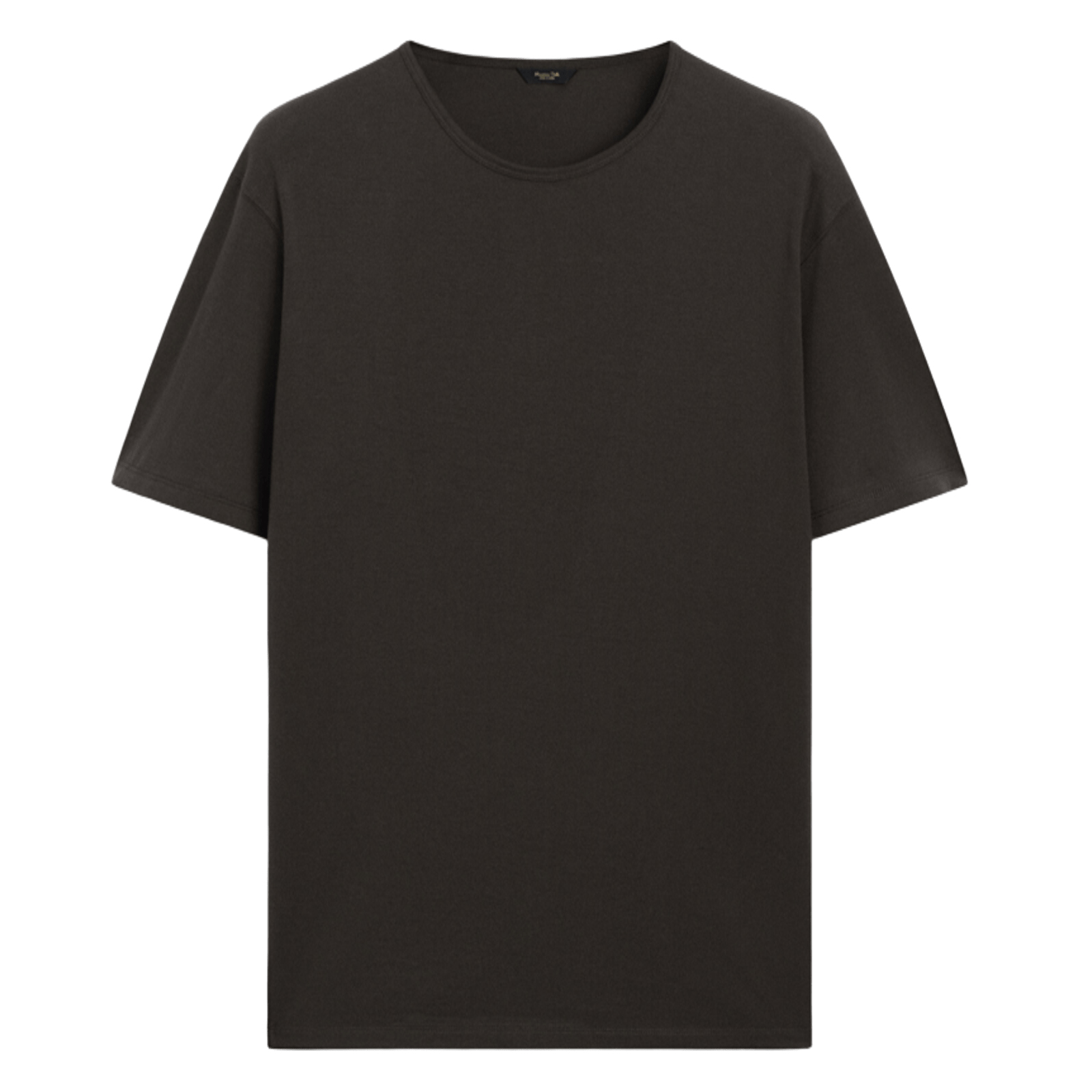 

Футболка Massimo Dutti Short Sleeve Cotton, темно-серый