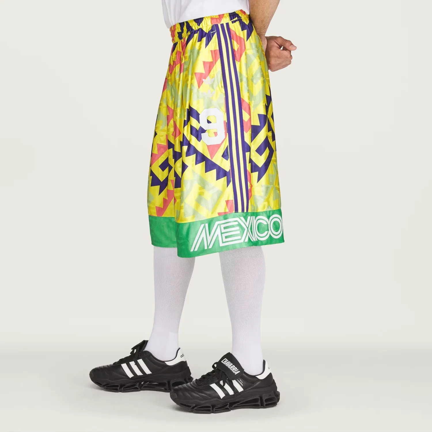 Мужские шорты с сублимационным принтом Chavarria Goalkeeper Adidas Originals, лимонный/фиолетовый/оранжевый — фото 4