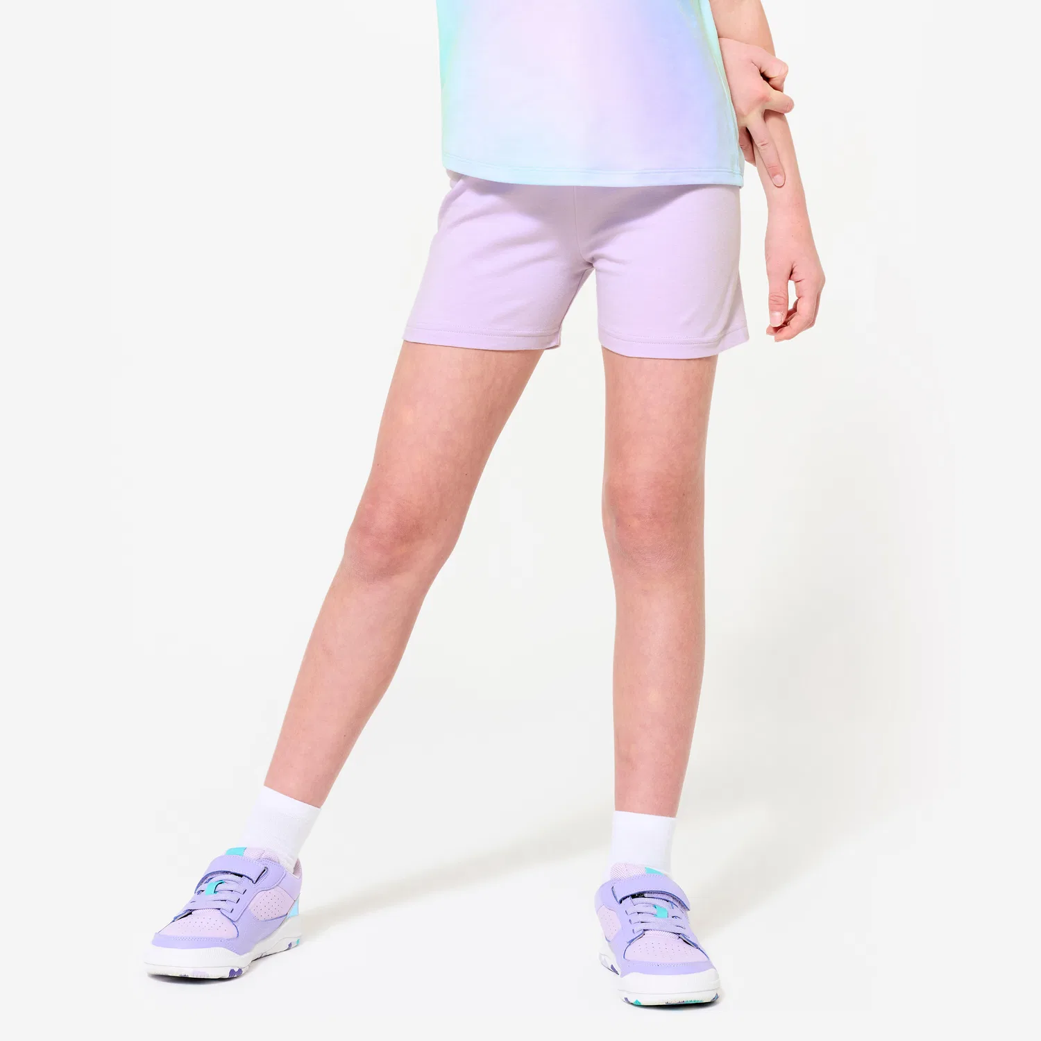 Детские хлопковые шорты для девочек Shorts Madchen Baumwolle kurz Domyos, Fliederfarben