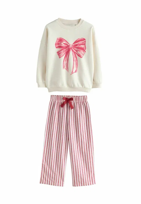 Пижама комплект с принтом Santa set Next cream, Red Bow, красный