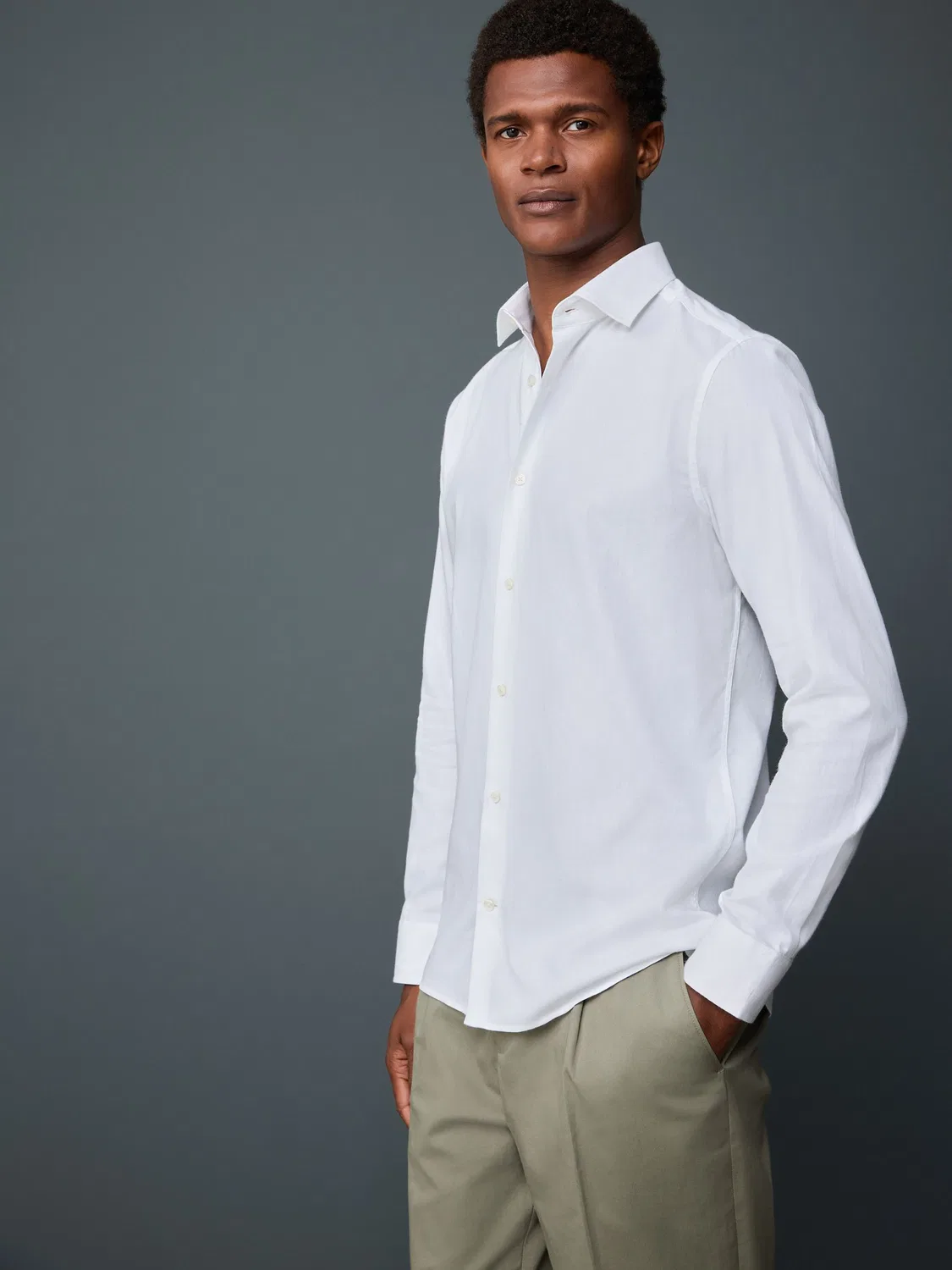 Рубашка с длинным рукавом, Smart Shirt Next, белый